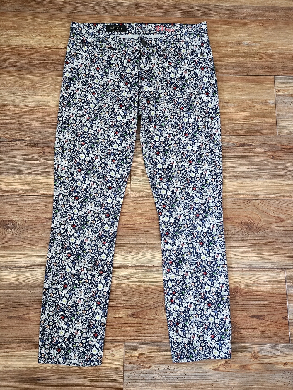 J. Crew Liberty Of London Toothpick Jeans Women's 27 June's Meadow Ditsy Floral